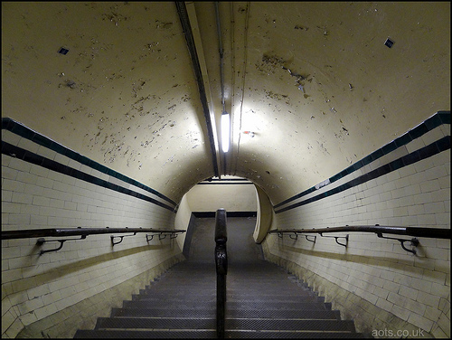 Aldwych station passenger tunnels