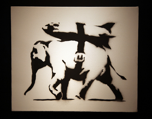 Banksy - Heavy Weaponry canvas