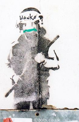 banksy copper graffiti photo