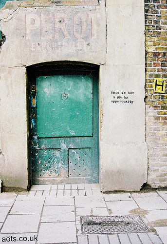 Banksy This is not a photo opportunity Doorway - South Bank, London