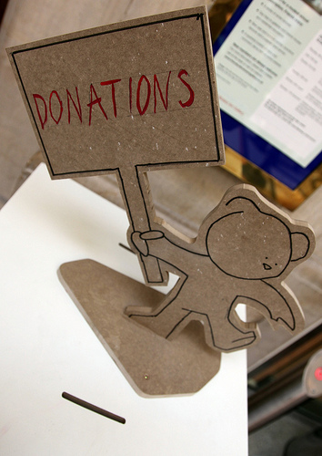 Banksy - museum donations box