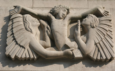 BBC, Langham Place, London - relief detail