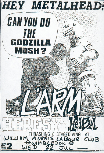 Napalm Death, Larm, Heresy, Heibel