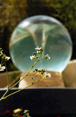 Glass sphere vortex, Chelsea Flower Show 2002