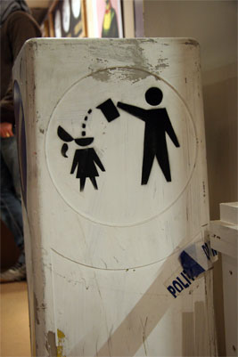 Banksy Think Tank Bollard