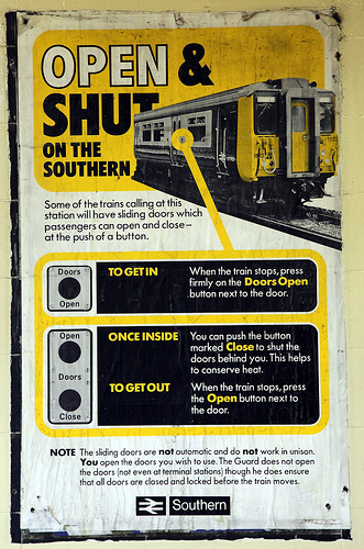 British Rail Poster - Open and shut on the southern