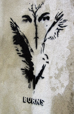 Burns Stencil graffiti, Old Street