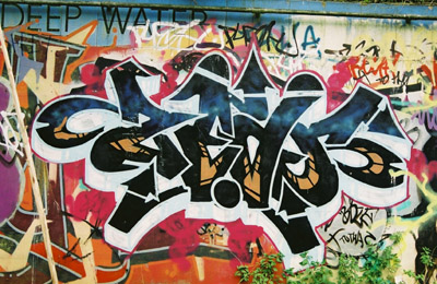 Swimming pool graffiti&nbsp;