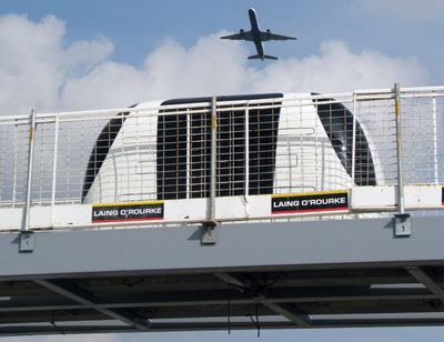 ULTra passenger vehicle car at Heathrow Terminal 5