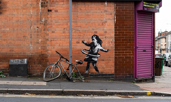 Banksy Hula child, Nottingham